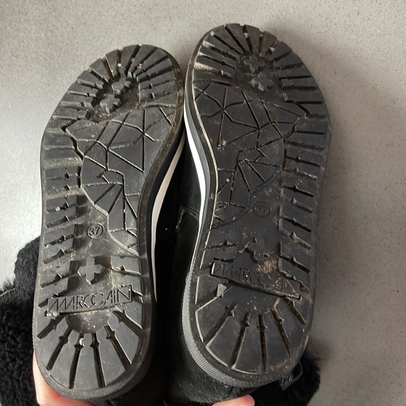 Marc Cain wedges sherpa suede buckle ankle boots - Picture 10 of 12